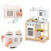 Drevená detská kuchynka s rúrou + príslušenstvo ECOTOYS