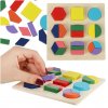 Dřevěná vzdělávací hračka match shapes 18el