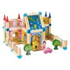 Drevené stavebné kocky na stavanie domu 6v1 ECOTOYS