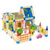 Drevené stavebné kocky na stavanie domu 6v1 ECOTOYS