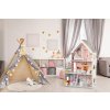 Drevený domček pre bábiky XXL, 3 poschodia, 15 dielov
