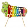 Farebný drevený cimbal pre deti húsenica