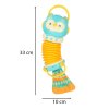 Harmonia akordeon dla dzieci sowa pomaranczowa grajaca LED 30cm 143093