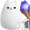 pol pl Lampka Nocna LED dla Dzieci Kotek RGB Pilot USB ISO TRADE 9437 1[1]