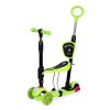 LED 3-kolesová balančná kolobežka 3v1 svietiace kolieska - zelená ECOTOYS