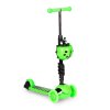LED 3-kolesová balančná kolobežka 3v1 svietiace kolieska - zelená ECOTOYS