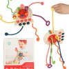 Montessori smyslová hračka kousátko červené barvy