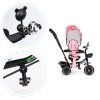 Ružový trojkolesový bicykel ECOTOYS s otočným sedadlom