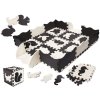 Penové puzzle podložka / ohrádka pre deti 25 kusov čierna a biela