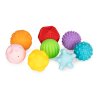 Senzorické gumové loptičky 8 ks pre deti od 6 mesiacov