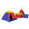 Detský stan set 7v1 IPLAY – domčeky, tipi a 4 tunely