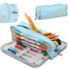 Piornik szkolny potrojny saszetka kosmetyczka 3w1 niebieski 99834(1)
