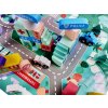 Vzdelávacie drevené mestské puzzle 128el.