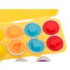 Puzzle klocki jajka 12 szt wytlaczanka Montessori ksztalty i kolory 90782(2)