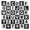 Pěnová podložka puzzle písmena černá. 30x30 cm 36 ks.