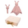 Darčekový Set s hrkálkou Zajačik ružový