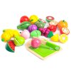 Drevené ovocie na krájanie, 20 ks – sada ECOTOYS