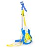 Elektrická gitara sada mikrofón statív pre deti MP3 - modrá