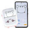 Mini termotlačiareň štítkov + USB kábel ružová