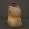 Lampka nocna dla dzieci silikonowa na baterie biala RGB jednorozec 155693
