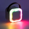 Zestaw do karaoke mikrofon glosnik przenosny BLUETOOTH USB LED bezowy 162860