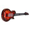 Detská elektrická gitara s LED, infračerveným senzorom, 8 melódií a výukou, červená
