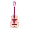Ružová detská gitara veľká - 30 drevených 6 strún kovových a nylonových ECOTOYS