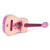 Ružová detská gitara veľká - 30 drevených 6 strún kovových a nylonových ECOTOYS