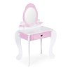 Veľký detský toaletný stolík so zrkadlom a stoličkou 7 doplnkov ECOTOYS