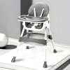 Stolička na kŕmenie ECOTOYS s 5-bodovými pásmi, sivá
