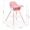 Detské jedálenské kresielko 2v1 ECOTOYS ružové