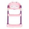 Detské záchodové sedadlo so schodíkmi a rebríkom ružové ECOTOYS
