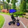 Detská trojkolka 3v1 otočné sedadlo strieška modrá ECOTOYS