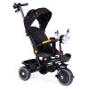 Detský trojkolový kočík s otočným sedadlom čierny ECOTOYS