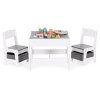 Detský set: stolík s tabuľou + 2 stoličky ECOTOYS