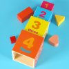 Wieza edukacyjna drewniana sorter ksztalty nauka liczenia 71cm XXL 170497