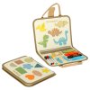 Tablica manipulacyjna sensoryczna montessori walizka dinozaury 171532
