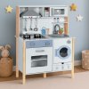 Detská drevená kuchynka ECOTOYS s LED a zvukmi
