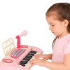 Keyboard dla dzieci pianinko interaktywne organki 37 klawiszy mikrofon statyw rozowe 173081