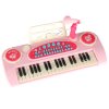 Keyboard dla dzieci pianinko interaktywne organki 37 klawiszy mikrofon statyw rozowe 173073