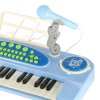 Keyboard dla dzieci pianinko interaktywne organki 37 klawiszy mikrofon statyw niebieskie 173066