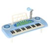 Keyboard dla dzieci pianinko interaktywne organki 37 klawiszy mikrofon statyw niebieskie 173057
