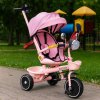 Detská trojkolka ECOTOYS s otočným sedadlom 360°, ružová