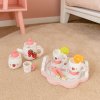 Drevený čajový set ECOTOYS 14 ks – motív jahôd