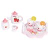 Drevený čajový set ECOTOYS 14 ks – motív jahôd