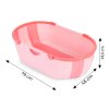 Skladacia detská vaňa ECOTOYS s termokorkom, ružová