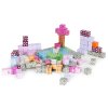 Magnetické stavebnice pre deti 140 kusov hádanka - ružová