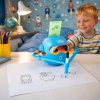 Zabawka interaktywna edukacyjna robot nauka rysowania fiszki mazaki niebieski 181133