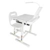 Biurko dzieciece szkolne regulowane krzeslo lampka LED USB biale 181607
