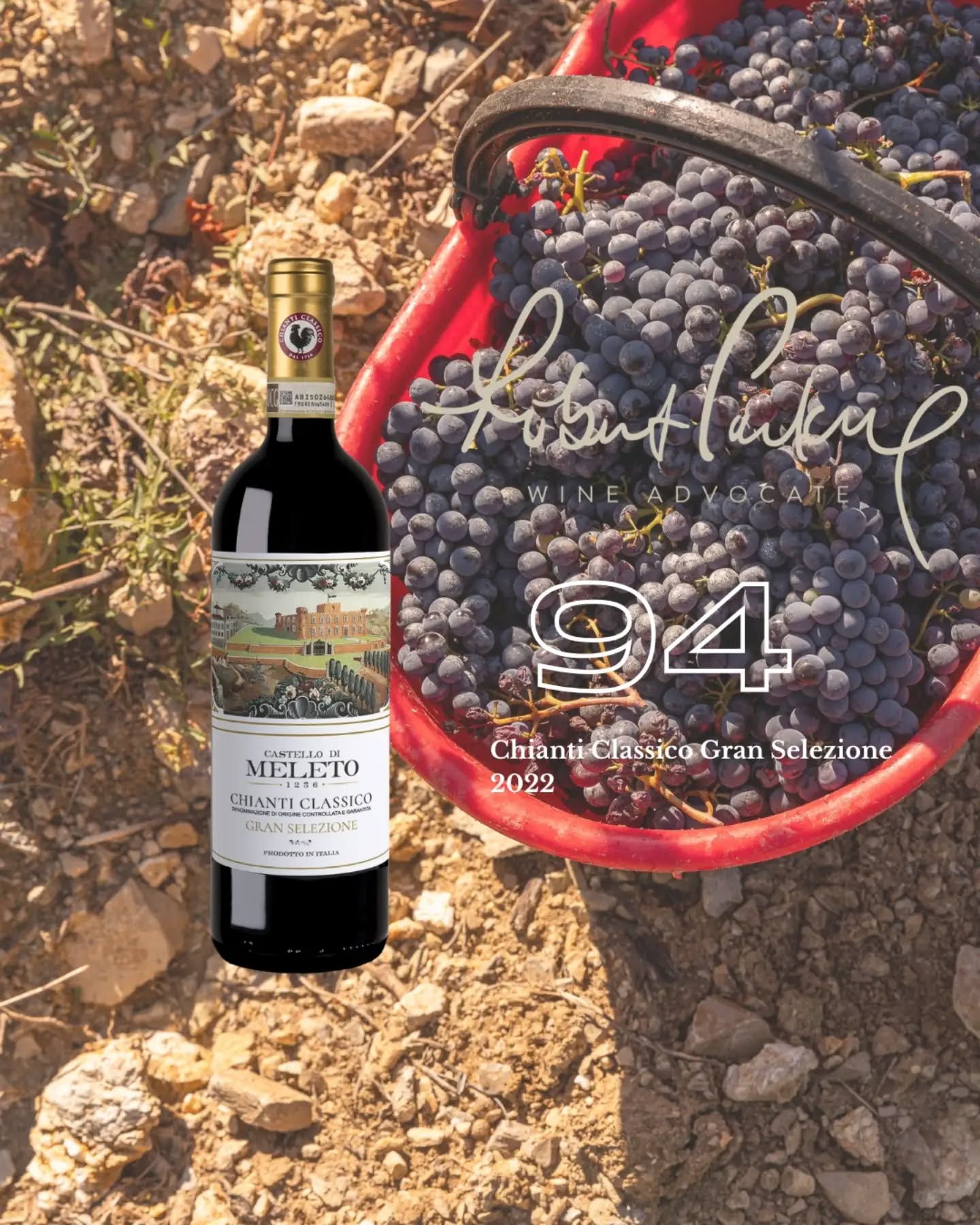 Skvělý úspěch pro Castello di Meleto: Gran Selezione získalo 94 bodů od Wine Advocate